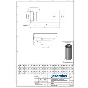 DW-FU &Oslash; 160 mm L&auml;ngenelement 500 mm mit integriertem Wandfutter k&uuml;rzbar f&uuml;r FERRO