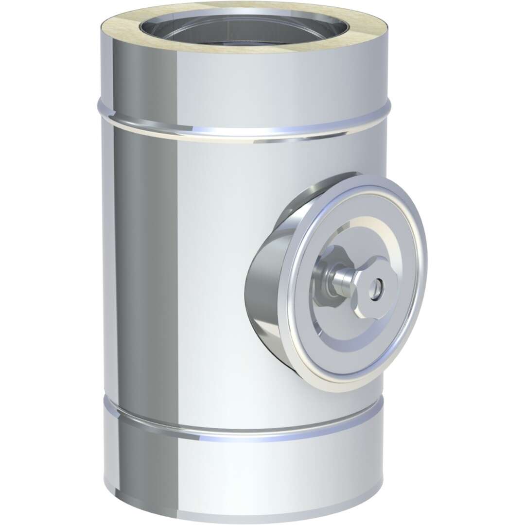 DW-FU Ø 80 mm Längenelement mit Revision (Deckel für Öl und Gas) (für Verbindungsleitung)