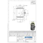 DW-FU Ø 80 mm Längenelement mit Revision (Deckel für Öl und Gas) (für Verbindungsleitung)