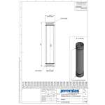 DW-FU Ø 80 mm Längenelement 1000 mm mit Doppelmuffe inkl. 2x Klemmband