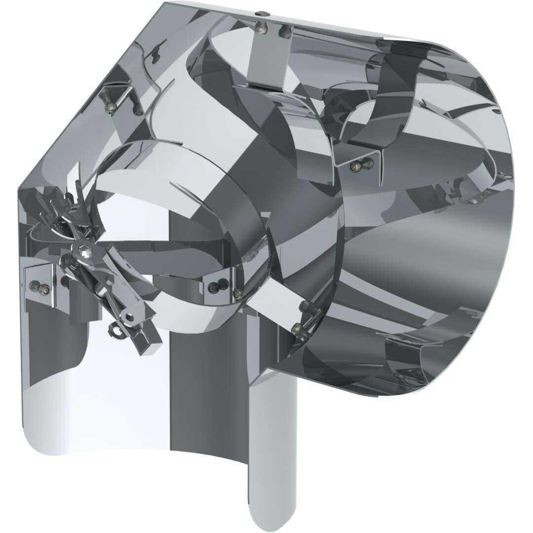 Pelletofenrohr Strahlungsschutz für 90° Winkel liegend - Ø 80 mm - Edelstahl