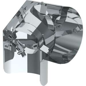 Pelletofenrohr Strahlungsschutz f&uuml;r 90&deg; Winkel liegend - &Oslash; 80 mm - Edelstahl