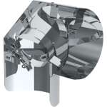 Pelletofenrohr Strahlungsschutz für 90° Winkel liegend - Ø 80 mm - Edelstahl