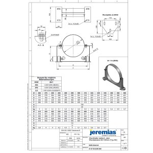 DW-FU Ø 200 mm Wandhalter statisch, 50 mm