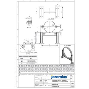 DW-FU Ø 450 mm Wandhalter statisch, verstellbar...