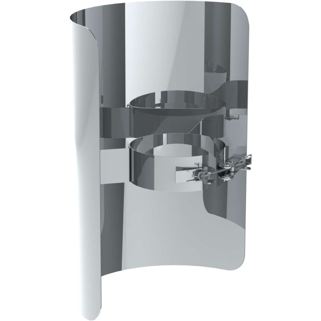 Pelletofenrohr Strahlungsschutz für Längenelement 25 cm - Ø 80 mm - Edelstahl