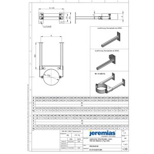 DW-FU Ø 450 mm Wandhalter statisch, verstellbar...
