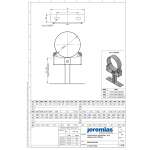 DW-FU Ø 80 mm Wandteil von DW22, für Wandhalter 50-150 mm, einstrebig