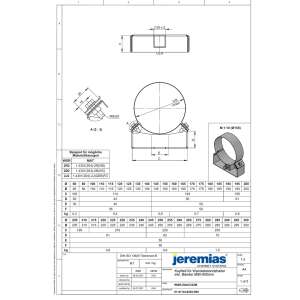 DW-FU &Oslash; 80 mm Kopfteil f&uuml;r Wandhalter inklusive B&auml;nder