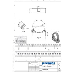 DW-FU Ø 150 mm Kopfteil für Wandhalter...