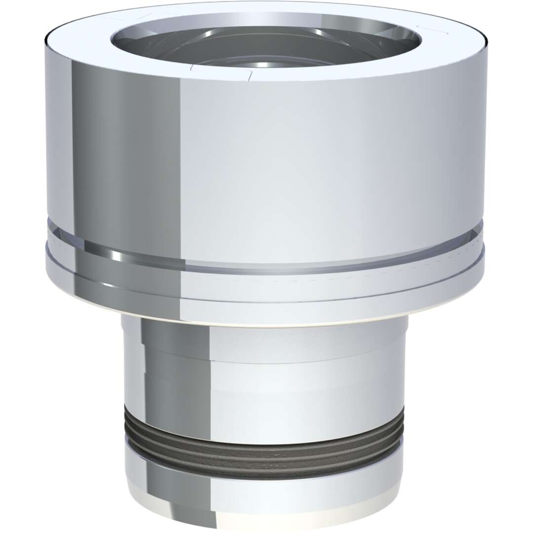 Pelletofenrohr Schornsteinanschlussstück - Ø 80 mm auf DW-ECO - Edelstahl