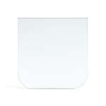 Funkenschutzplatte Glas für Kaminofen Segmentbogen abgerundet 40 x 70 x 0,6 cm