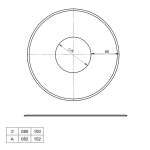 Pelletofenrohr Wandrosette geschlossen Ø 80 mm - Edelstahl