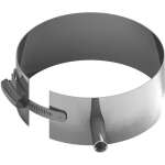 Pelletofenrohr Befestigungsschelle mit Gewindemuffe - Ø 80 mm - Edelstahl