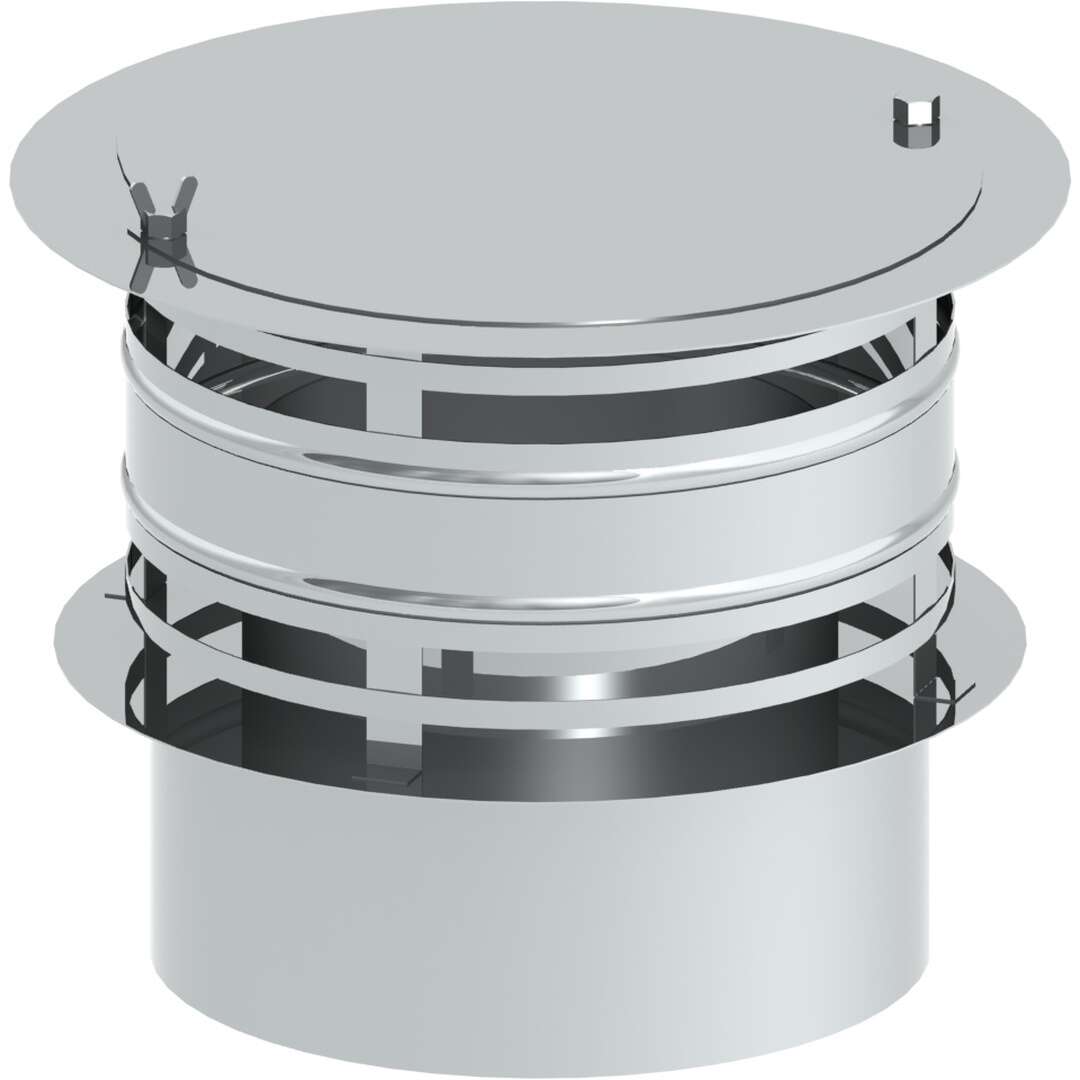 DW-FU Ø 80 mm Hollandhaube mit drehbarer Reinigungsscheibe