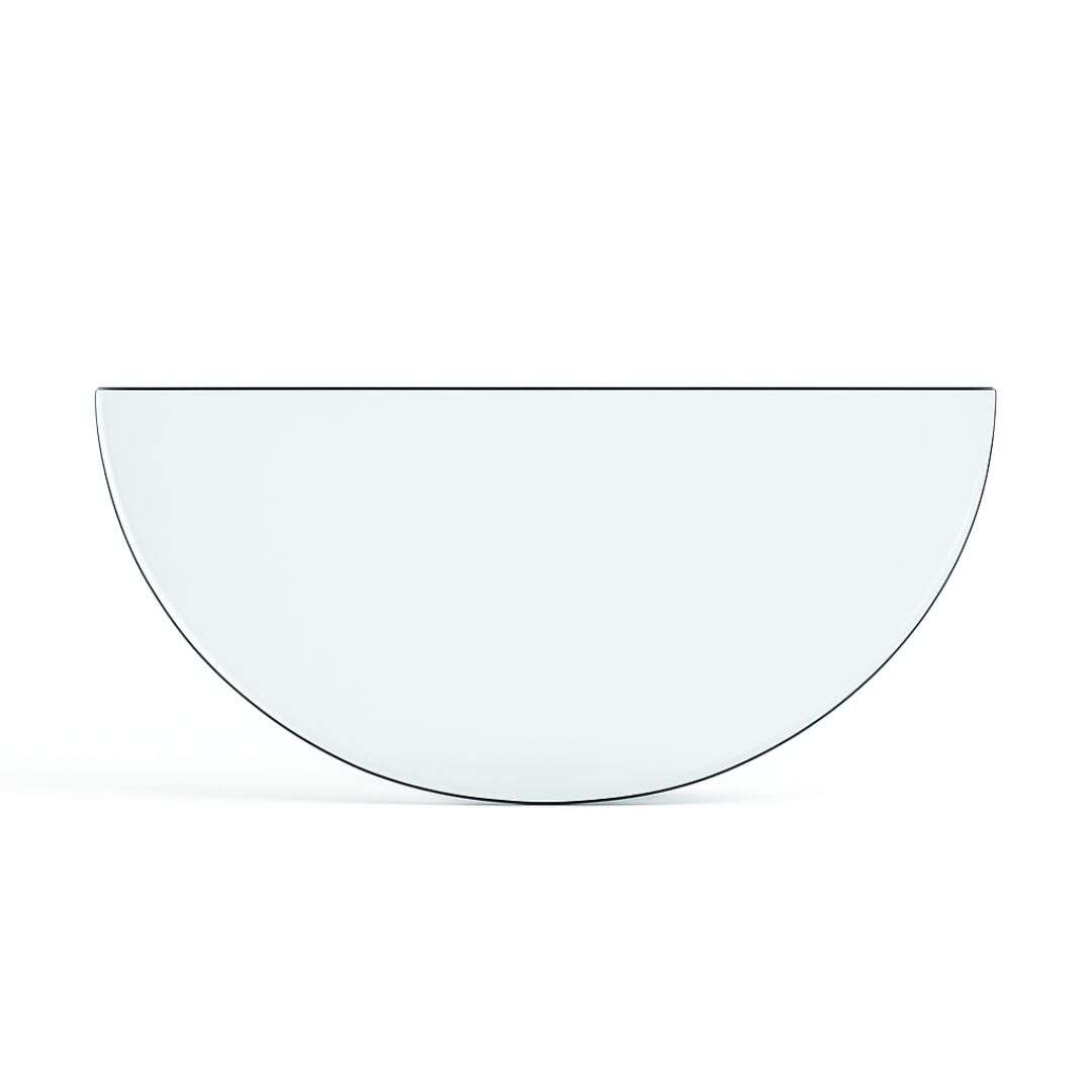 Funkenschutzplatte Glas für Kaminofen Halbkreis 45 x 70 x 0,6 cm
