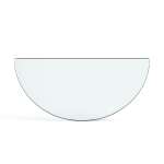 Funkenschutzplatte Glas für Kaminofen Halbkreis 45 x 70 x 0,6 cm