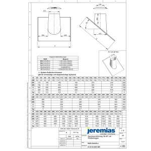 DW-FU Ø 80 mm Dachdurchführung 36-45° mit...