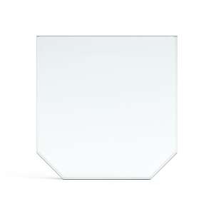 Funkenschutzplatte Glas f&uuml;r Kaminofen Sechseck 100 x 50 x 0,6 cm