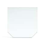 Funkenschutzplatte Glas für Kaminofen Sechseck 100 x 50 x 0,6 cm