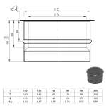 Ø 120 mm Ofenrohr Doppelwandfutter