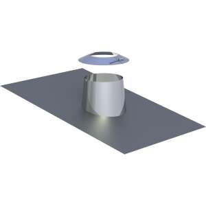 DW-FU &Oslash; 80 mm Dachdurchf&uuml;hrung 5-15&deg; mit Bleirand und Wetterkragen, Konus 150 mm