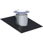 DW-FU Ø 80 mm Dachdurchführung 5-15° mit Elastomerrand schwarz und Wetterkragen