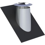 DW-FU Ø 160 mm Dachdurchführung 36-45° mit Elastomerrand schwarz und Wetterkragen