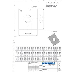 DW-FU Ø 450 mm Wand-/Deckenblende einteilig 1-65°