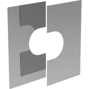 DW-FU &Oslash; 80 mm Wand-/Deckenblende zweiteilig 0-30&deg;