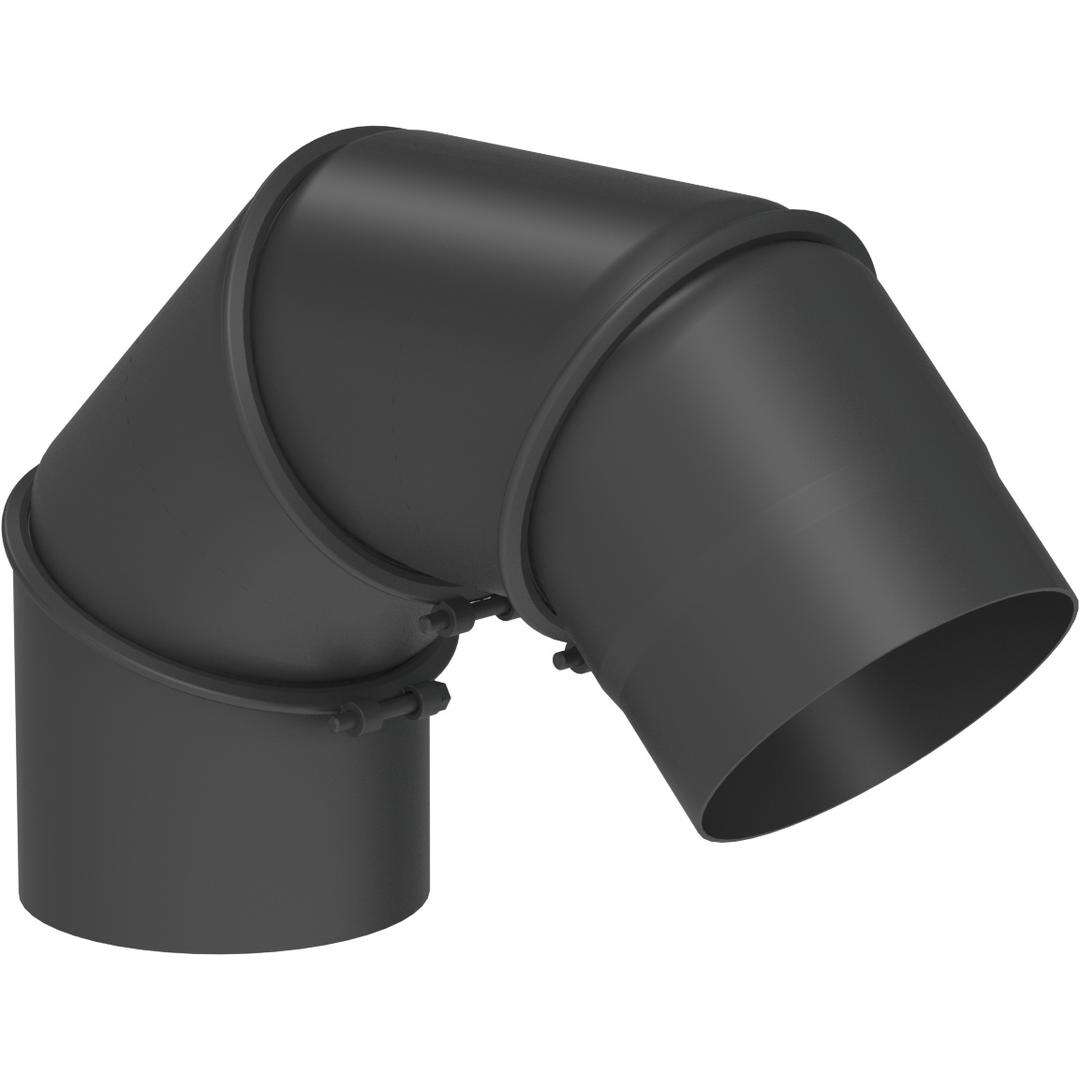 Ø 120 mm Ofenrohr Multibogen - schwarz