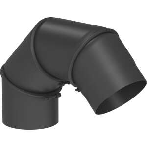 &Oslash; 120 mm Ofenrohr Multibogen - schwarz