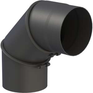 &Oslash; 120 mm Ofenrohr Bogen drehbar 0-90&deg; - schwarz