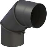 Ø 120 mm Ofenrohr Bogen drehbar 0-90° - schwarz
