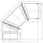 Ø 120 mm Ofenrohr Bogen drehbar 0-90° - schwarz