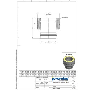 DW-FU Ø 400 mm Übergang EW-FU mit Muffe/DW-FU