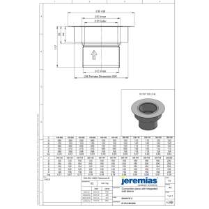 DW-FU &Oslash; 100 auf 80 mm Anschlussstutzen mit integriertem Wandfutter