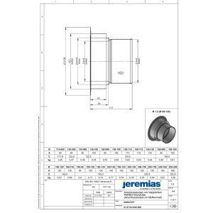 DW-FU Ø 160 auf 80 mm Anschlussstutzen mit...