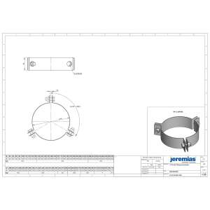 DW-FU &Oslash; 80 mm 3-Punkt-Abspannschelle