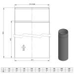 Ø 130 mm Ofenrohr 50 cm - schwarz