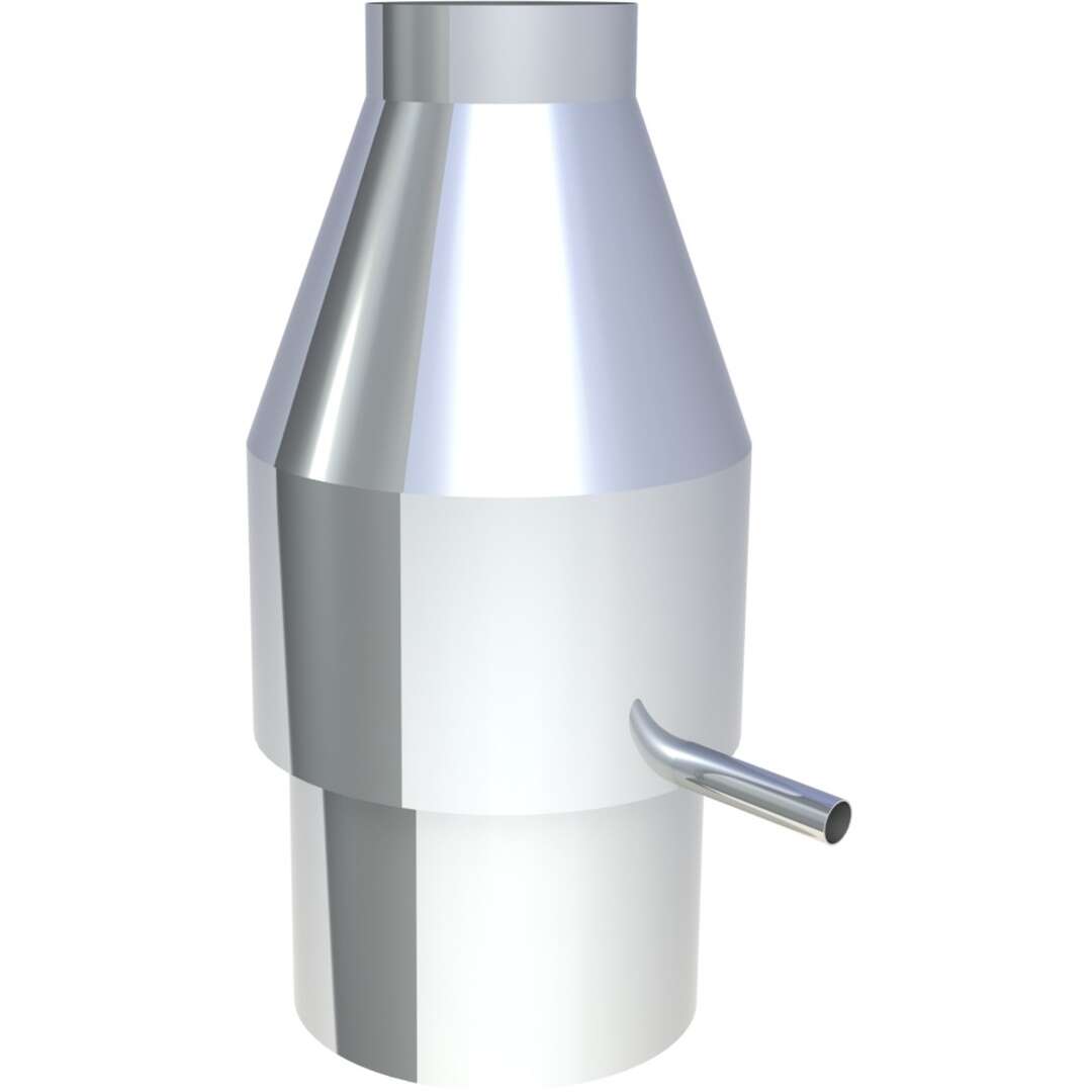 DW-FU Ø 80 mm Deflektorhaube mit Ablauf inklusive Mündungsabschluss