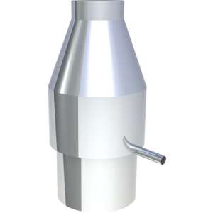 DW-FU &Oslash; 80 mm Deflektorhaube mit Ablauf inklusive M&uuml;ndungsabschluss