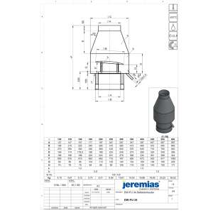 DW-FU &Oslash; 80 mm Deflektorhaube mit Ablauf inklusive M&uuml;ndungsabschluss