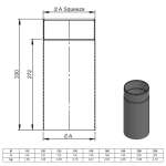 Ø 120 mm Ofenrohr 33 cm - schwarz