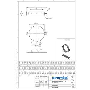 DW-FU &Oslash; 145 mm Befestigungsschelle 2-teilig f&uuml;r Gewindestange M10