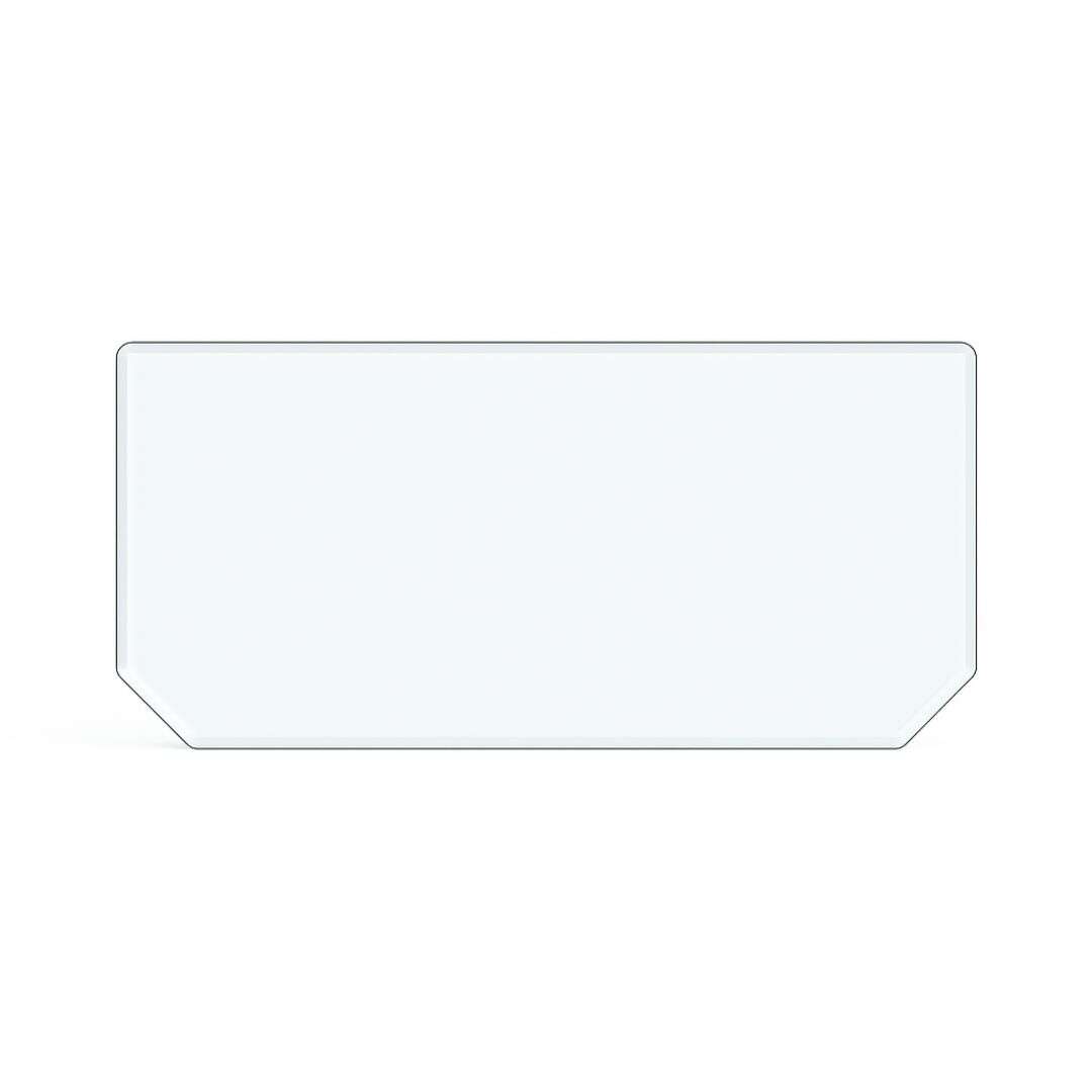 Funkenschutzplatte Glas für Kaminofen Sechseck 120 x 100 x 0,6 cm