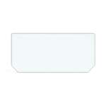 Funkenschutzplatte Glas für Kaminofen Sechseck 120 x 100 x 0,6 cm