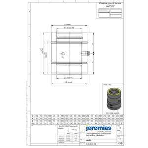 DW-FU &Oslash; 80 mm Messelement 250 mm mit 1/2&ldquo; Muffe und Verschlussschraube