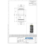 DW-FU Ø 450 mm Schiebeelement für Verbindungsleitung 320-460 mm