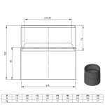 Ø 180 mm Ofenrohr 15 cm - schwarz